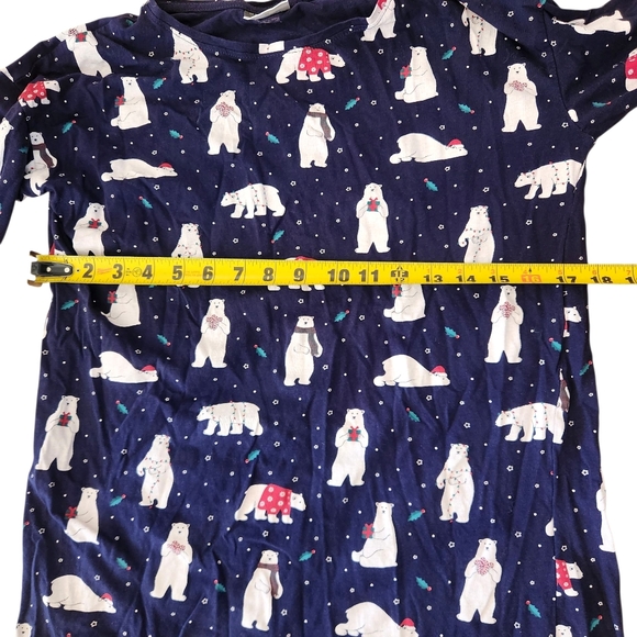 Lot Of Two Girls Nightgowns Navy Blue Clouds Polar Bears Cotton European 10-12 - Picture 5 of 9